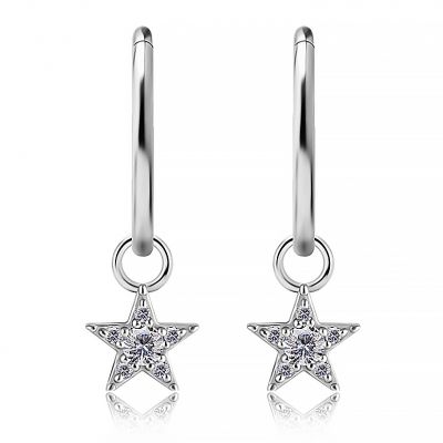 PENDENTE CON STELLA DI BRILLANTI PER PIERCING CIRCOLARI