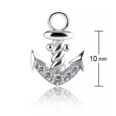 PENDENTE CON ANCORA DI CRISTALLI
