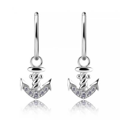 CIONDOLO CON ÀNCORA DI CRISTALLI PER PIERCING CIRCOLARI