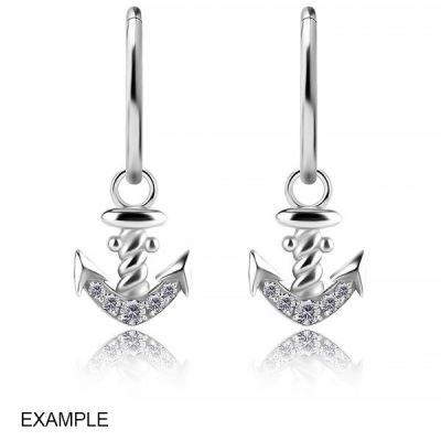 PENDENTE CON ANCORA DI CRISTALLI