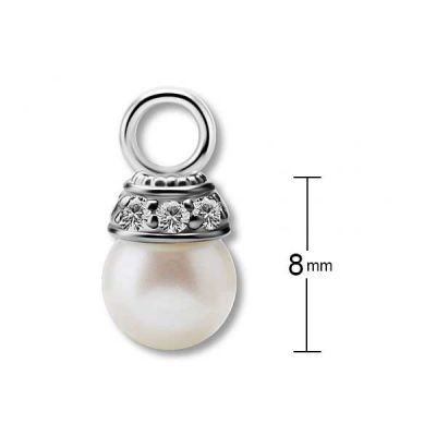 CIONDOLO CON PERLA D'ACQUA DOLCE E CUBIC ZIRCONIA PREMIUM