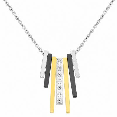 COLLIER AVEC BARRES ET CRISTAUX