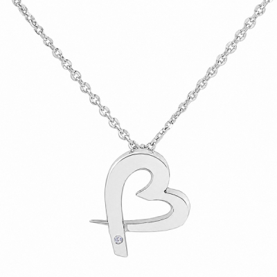 COLLIER ET PETIT CŒUR AVEC CRISTAL