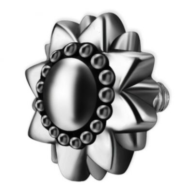 FIORE TRIBALE CON FILETTO ESTERNO PER PIERCING E MICRODERMAL