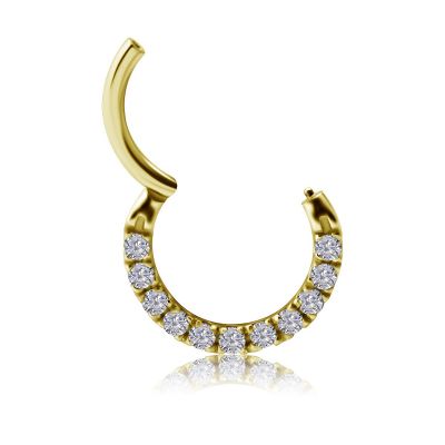 JOYA CLICKER DE ORO MACIZO CON DIAMANTES
