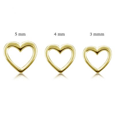 RICAMBIO IN ORO MASSICCIO A FORMA DI CUORE