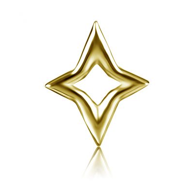 RICAMBIO IN ORO MASSICCIO A FORMA DI STELLA