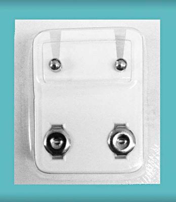 ORECCHINI IN ACCIAIO CON SFERE