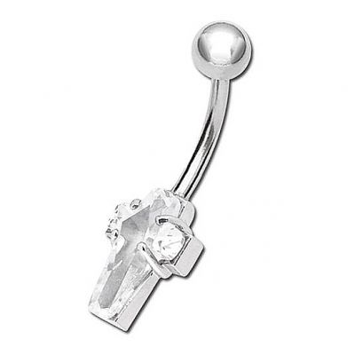 PIERCING OMBELICO CON CROCE