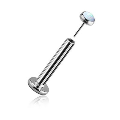 PIERCING LABRET THREADLESS AVEC OPALE DE LAB