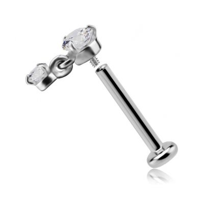 LABRET CON CRISTALLO PENDENTE