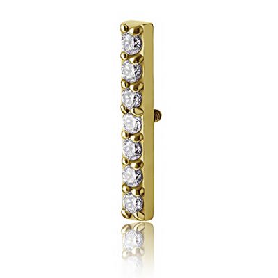 HELIX JEWEL WITH BAR AND CRYSTALS