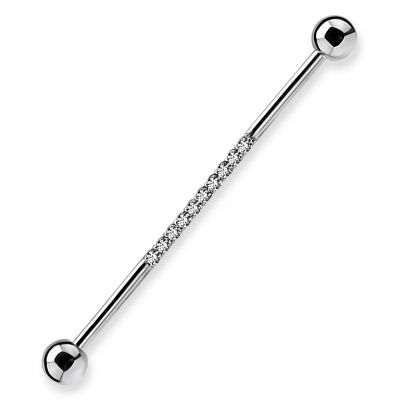 INDUSTRIAL PIERCING POUR L’OREILLE AVEC ZIRCON