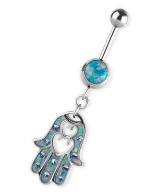 PIERCING OMBELICO CON MANO DI FATIMA