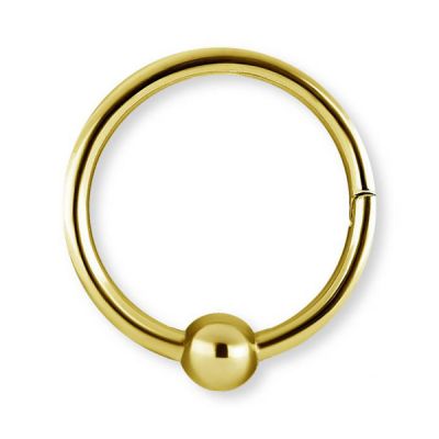 PIERCING DE NARIZ CHAPADO EN ORO CON BOLA