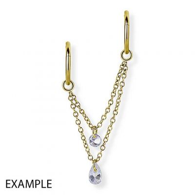 DOPPIA CATENA CON CRISTALLI PER CERCHI PIERCING