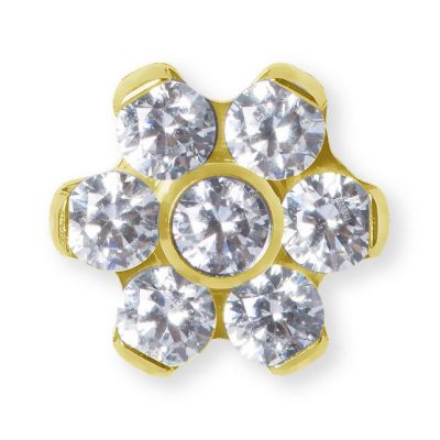 FLOR MICRODERMAL BAÑADA EN ORO
