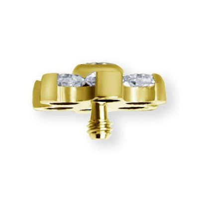 FLOR MICRODERMAL BAÑADA EN ORO