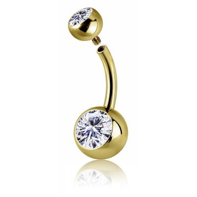 GOLD-PLATED JEWELRY WITH INTERNAL THREAD AND CRYSTALS