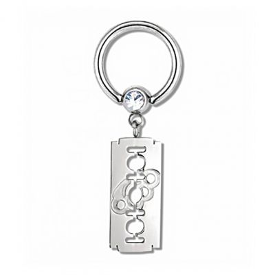 INTIMATE PIERCING RING WITH RAZOR BLADE