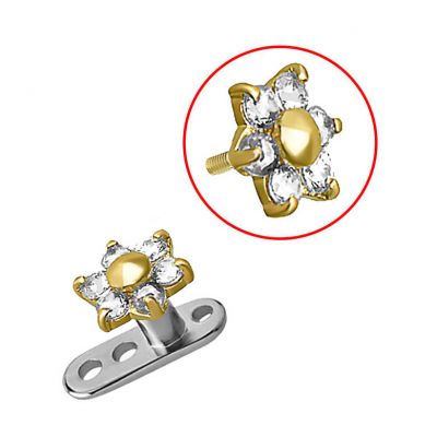 MICRODERMAL MIT GOLDENER BLUME