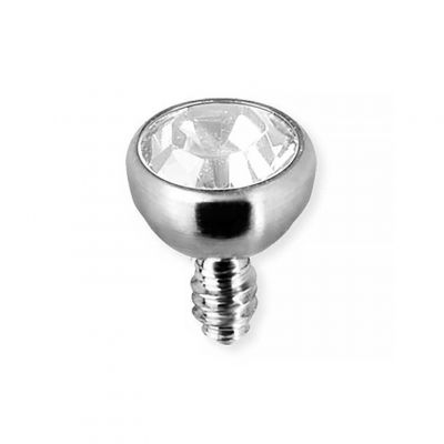 BALL WITH CRYSTAL FOR MICRODERMAL PIERCING