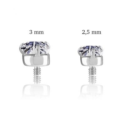 RICAMBIO CON FILETTATURA ESTERNA E PREMIUM CUBIC ZIRCONIA