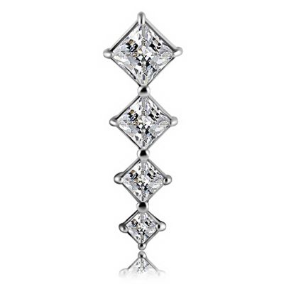 PIERCING WITH SQUARE CRYSTALS