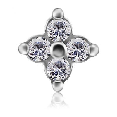 RECAMBIO EN FORMA DE FLOR CON CIRCONITAS