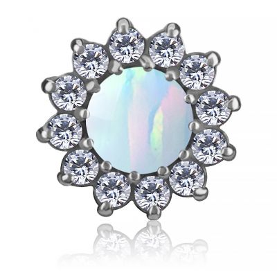 RICAMBIO CON OPALE E CRISTALLI