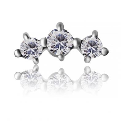 LABRET THREADLESS CON ARCO DE PREMIUM CUBIC ZIRCONIA