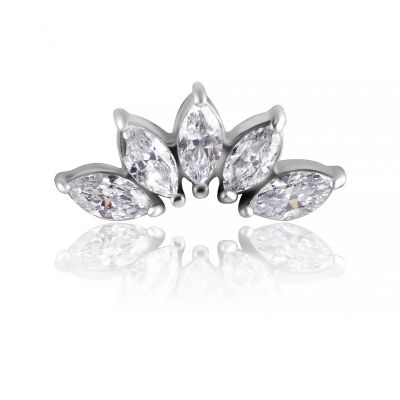 RICAMBIO PIERCING SENZA FILETTATURA A FORMA DI FIOR DI LOTO