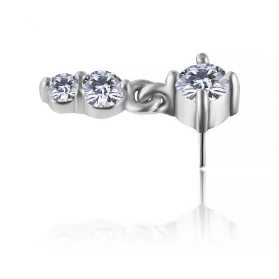 LABRET THREADLESS AVEC PREMIUM CUBIC ZIRCONIA ET PENDENTIF