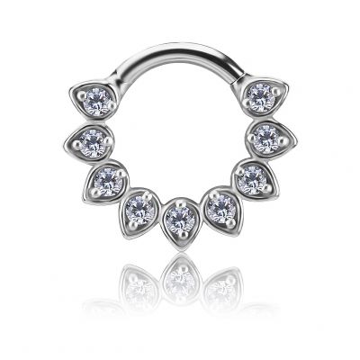 CERCHIO CLICKER CON CRISTALLI A GOCCE