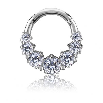 CERCHIO CLICKER CON CRISTALLI BIANCHI