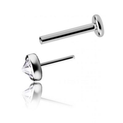 PIERCING LABRET THREADLESS AVEC CRISTAL