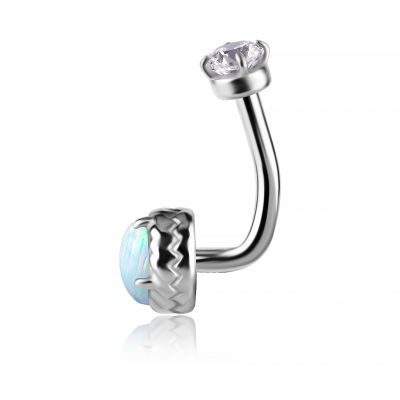 ROOK PIERCING WITH OPAL