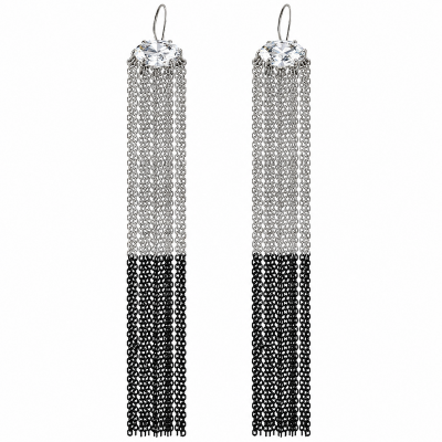 PENDIENTES COLGANTES BLANCOS Y NEGROS