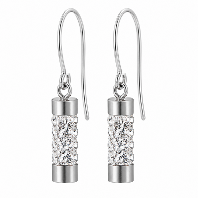 PENDIENTES CON CILINDROS DE CRISTALES