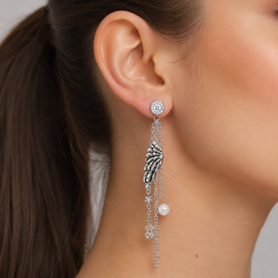 PENDIENTES COLGANTES CON ALAS