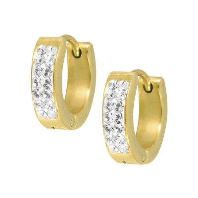 ORECCHINI CLICKER IN ACCIAIO PLACCATO ORO