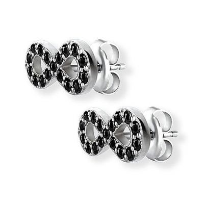 OHRRINGE MIT UNENDLICHKEITSZEICHEN UND ZIRKONIA