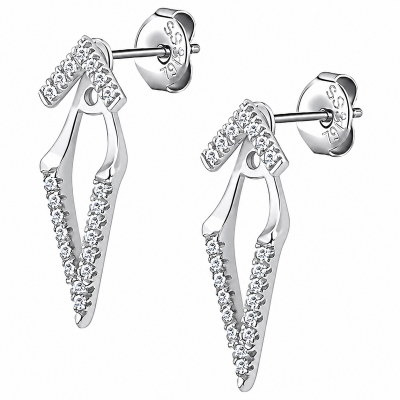 BOUCLES D'OREILLES PENDANTES EN FORME DE “V”