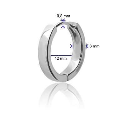 OHRRINGE AUS GLATTEM STAHL