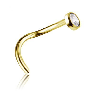 PIERCING DORADO CON ZIRCONIA PARA NARIZ 