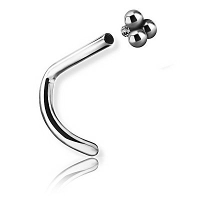 PIERCING DE NARIZ CON TRES BOLAS TRINITY