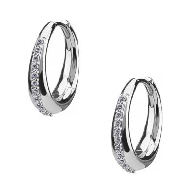 ORECCHINI CON FILA DI CRISTALLI