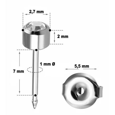 ORECCHINI IN ACCIAIO CON CRISTALLI