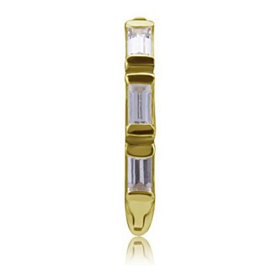 PIERCING NEZ EN OR AVEC CRISTAUX BAGUETTE