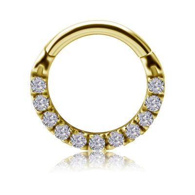 JOYA CLICKER DE ORO MACIZO CON DIAMANTES